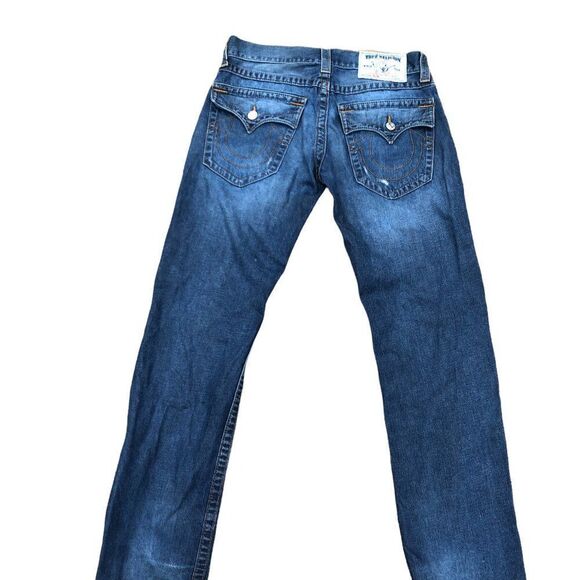 True Religion Jeans Size 32 SLIM Flap T Blue - Picture 9 of 10